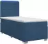 vidaXL Boxspringbett mit Matratze und Kopfteil, Stoff, blau, 90x200cm (3454781)