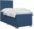 vidaXL Boxspringbett mit Matratze und Kopfteil, Stoff, blau, 90x200cm (3454781)