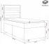 vidaXL Boxspringbett mit Matratze und Kopfteil, Stoff, blau, 90x200cm (3454781)
