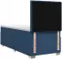 vidaXL Boxspringbett mit Matratze und Kopfteil, Stoff, blau, 90x200cm (3454781)