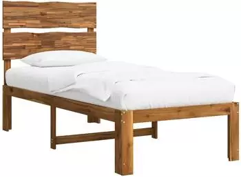 vidaXL Rostock Einzelbettgestell mit Kopfteil, natur, 75x190cm