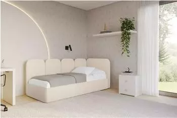 ALTDECOR VELY Jugendbett mit Bettkasten und Matratze, 80x200cm, beige (800001941895)