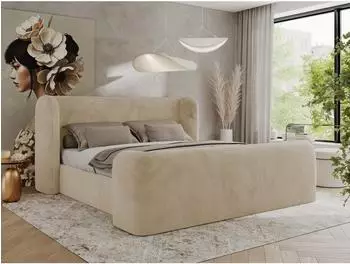 MKS Emora Classic DUO Polsterbett 200x200cm, creme Pl&uuml;sch (800001265210)