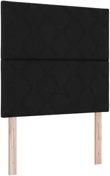 vidaXL Kopfteil Diamantbl&ouml;cke-Design schwarz 90cm Stoff (3337888)