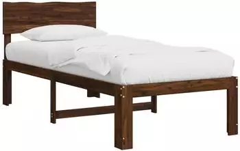 vidaXL Rostock Einzelbettgestell mit Kopfteil, dunkelbraun, 80x200cm (903368)