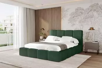 ALTDECOR Nata Polsterbett mit Bettkasten und Lattenrost, 180x200cm, gr&uuml;n (800001949179)