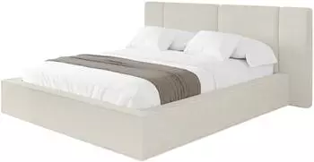 ALTDECOR RIVO Polsterbett mit Bettkasten und Lattenrost, 140x200cm, creme