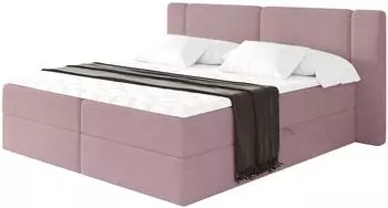 ALTDECOR Evon Boxspringbett mit Topper, rosa, 200x200cm