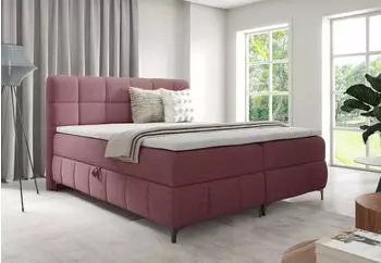 Home Collective Boxspringbett mit Stauraum und Topper, altrosa, 160x200cm