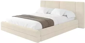 ALTDECOR TEVO Polsterbett mit Bettkasten, Lattenrost & Matratze H3/H4, beige, 180x200cm (800002004285)