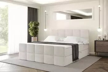 ALTDECOR LIRO-Z Boxspringbett mit Bettkasten, 140x200cm, beige (800001947943)