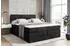 ALTDECOR Ardeni King Boxspringbett 160x200cm, Samt schwarz, H3/H4 (800001952027)