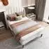 Stilvora Polsterbett 90x200cm, Samt, beige, mit Lattenrost (KABOLJGGR4AA)