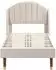 Stilvora Polsterbett 90x200cm, Samt, beige, mit Lattenrost (KABOLJGGR4AA)