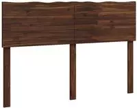 vidaXL Baumkanten-Kopfteil ROSTOCK Dunkelbraun 160 cm