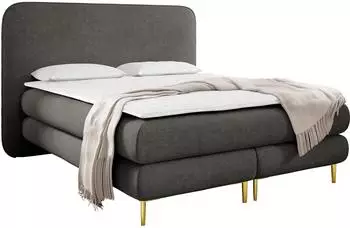 Mirjan24 Amaretto Boxspringbett mit Topper, Chenille, 180x200cm (800001997587)