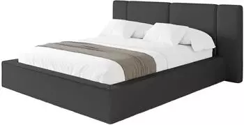 ALTDECOR RIVO Polsterbett mit Bettkasten und Lattenrost, 180x200cm, schwarz (800002004342)