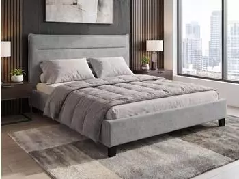 Beautysofa MANE Polsterbett 160x200cm, Velours, grau (800001995195)