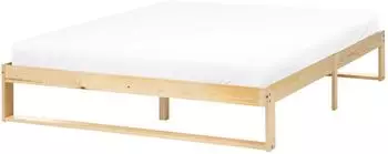 Beliani Talairan Bettgestell ohne Kopfteil, Kiefernholz, 140x200cm, hellbraun