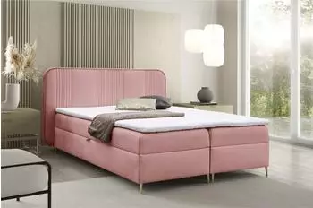 Fun M&ouml;bel Avery Premium Boxspringbett 140x220cm, Magic Velvet, rosa