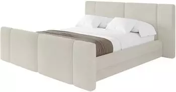 ALTDECOR Tevo-Z Polsterbett mit Bettkasten und Lattenrost, 180x200cm, creme, H3/H4 (800002003703)