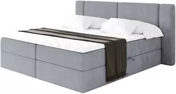 ALTDECOR Evon Boxspringbett mit Bettkasten, H3-Matratze, Topper, 140x200cm, grau (800002005028)