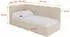 ALTDECOR DEXY Jugendbett mit Bettkasten, 100x200cm, beige (800001938978)