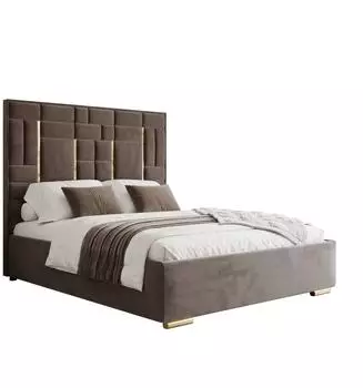 Lookway Brigitte Silver Polsterbett mit Bettkasten, braun, 160x200cm (800001751704)