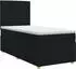 vidaXL Boxspringbett mit Matratze, schwarz, 100x200cm, Stoff (3453811)