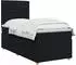vidaXL Boxspringbett mit Matratze, schwarz, 100x200cm, Stoff (3453811)