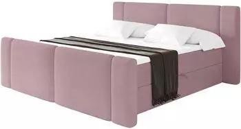 ALTDECOR Evon-Z Boxspringbett mit Bettkasten, Cord, rosa, 160x200cm (800002004836)