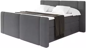 ALTDECOR Evon-Z King Boxspringbett 140x200cm, H3/H4, dunkelgrau (800002005387)