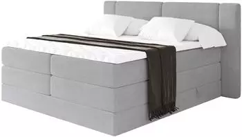 ALTDECOR Evon King Boxspringbett 200x200cm grau, H3/H4 Matratze (800002004982)