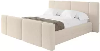 ALTDECOR TEVO-Z Polsterbett mit Bettkasten und Lattenrost, 140x200cm, dunkelbeige (800002004624)