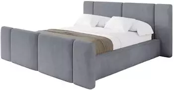 ALTDECOR RIVO-Z Polsterbett mit Bettkasten und Lattenrost, 200x200cm, grau (Casablanca 2314)