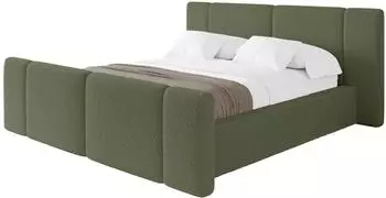 ALTDECOR RIVO-Z Polsterbett mit Bettkasten und Lattenrost, olivgr&uuml;n, 200x200cm (800002004482)