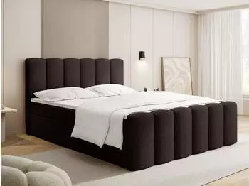 WFL GROUP Serenity Boxspringbett mit Bettkasten, Boucl&eacute;, 160x200cm (800002023913)