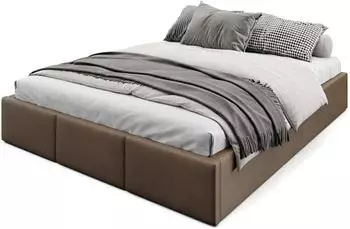 Muralo Polsterbett mit Bettkasten 160x200cm, Samt, braun (M-LTE-3296-180448-LTE1600-W00-SP34-T02)