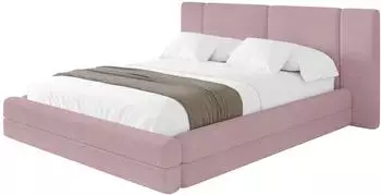 ALTDECOR TEVO Polsterbett mit Bettkasten und Lattenrost, 120x200cm, rosa (800002003653)