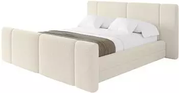 ALTDECOR TEVO-Z Polsterbett mit Bettkasten und Lattenrost, beige, 140x200cm (800002004543)