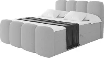 ALTDECOR Nina-Z Boxbett 120x200cm H4-Matratze, Topper, hellgrau (800001941090)