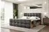 ALTDECOR LOLLI7-Z Boxspringbett 200x200cm, Kunstleder schwarz, H4-Matratze (LOLLI7-Z)