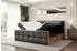 ALTDECOR LOLLI7-Z Boxspringbett 200x200cm, Kunstleder schwarz, H4-Matratze (LOLLI7-Z)