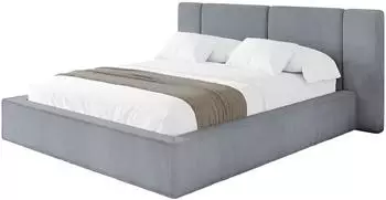 ALTDECOR RIVO Polsterbett mit Bettkasten und Lattenrost, 180x200cm, grau (800002004318)