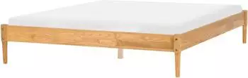 Beliani Veyrac Bett ohne Kopfteil, Kiefernholz, 180x200cm, hellbraun (831473)