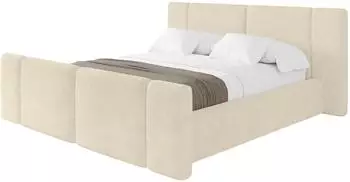 ALTDECOR RIVO-Z Polsterbett mit Bettkasten und Lattenrost, beige, 180x200cm (800002003976)