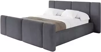 ALTDECOR RIVO-Z Polsterbett mit Bettkasten und Lattenrost, 140x200cm, dunkelgrau (RIVO-Z)