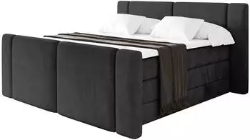 ALTDECOR Evon-Z King Boxspringbett 200x200cm schwarz H3/H4 (800002005362)