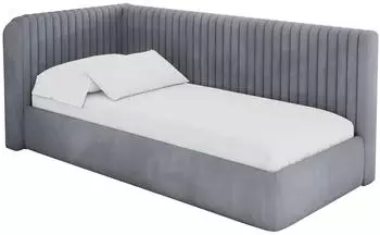 ALTDECOR AURY Jugendbett mit Bettkasten, 80x200cm, grau (800001941696)
