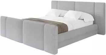 ALTDECOR TEVO-Z Polsterbett mit Bettkasten und Lattenrost, 160x200cm, anthrazit (800002004571)